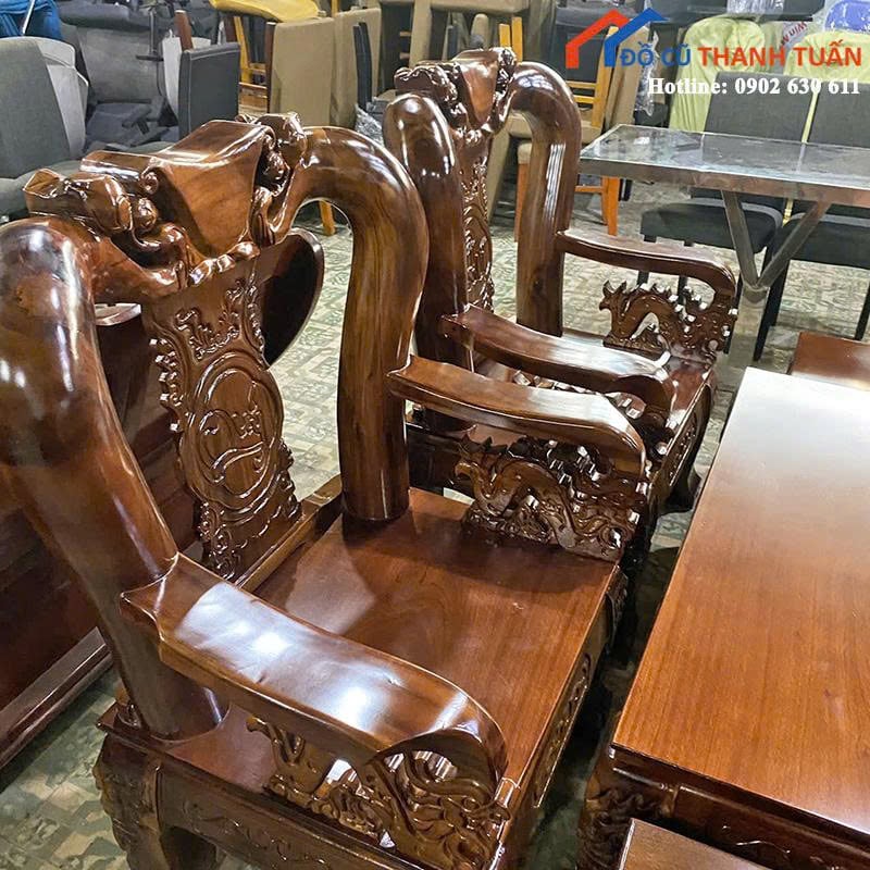 z6903073615794_09250fe2f0b4bbdadc7ca2087a7ff087 Bộ Salon Gỗ Tay 12 Tràm Đào Sang Trọng Mới 99%