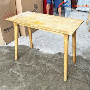 Bàn Ăn Gỗ Cũ Chân Tròn Gọn Nhẹ (Nhiều Mẫu)