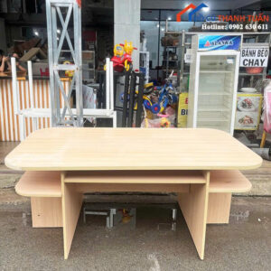 Bàn Họp Cũ 1Mx1M8 Hình Oval Có Hộc Tiện Lợi