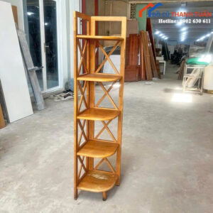 Kệ Trưng Bày Góc Chữ X Cũ Thiết Kế 5 Tầng Tiện Lợi