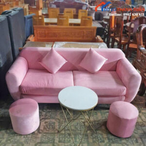 Bộ Sofa 1M8 Bọc Vải Nhung Sang Trọng Mới 99% (Nhiều Màu)