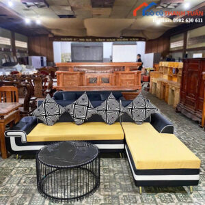 Thanh Lý Bộ Sofa Góc Chữ L Phối Màu Độc Đáo Mới 99%
