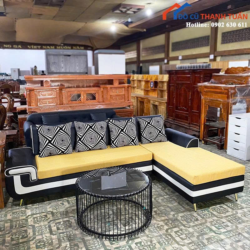 z6932271468837_313902ff12932d7d385a933b37b3082c Thanh Lý Bộ Sofa Góc Chữ L Phối Màu Độc Đáo Mới 99%