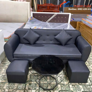 Bộ Sofa Thiết Kế Chân Gỗ Cao Mới 99% (Nhiều Màu)