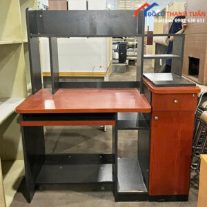 Bàn Làm Việc Cũ Màu Nâu Phối Đen Sang Trọng