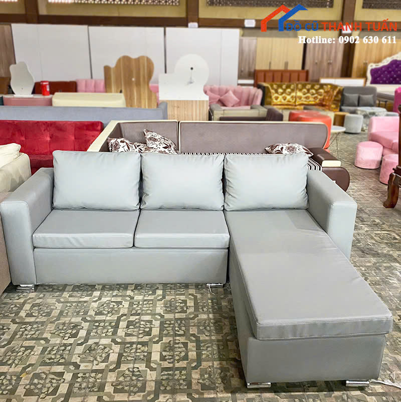 z6936858359386_43981f847939ac9846a2504f38e58440 Bộ Sofa Góc Chữ L Màu Xám Hiện Đại Mới 99%