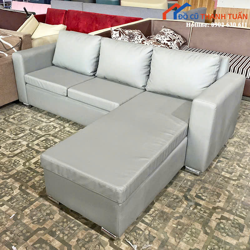 z6936858467482_39f6cb5faebb7ff35b27b520c59d6b84 Bộ Sofa Góc Chữ L Màu Xám Hiện Đại Mới 99%