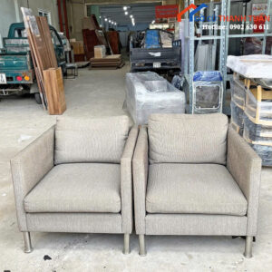 Ghế Sofa Đơn Cũ Bọc Vải Màu Xám Dày Dặn Giá Tốt