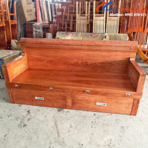 Bộ Trường Kỷ Gỗ Hương Đá Vân Gỗ Đẹp Mắt Mới 99%