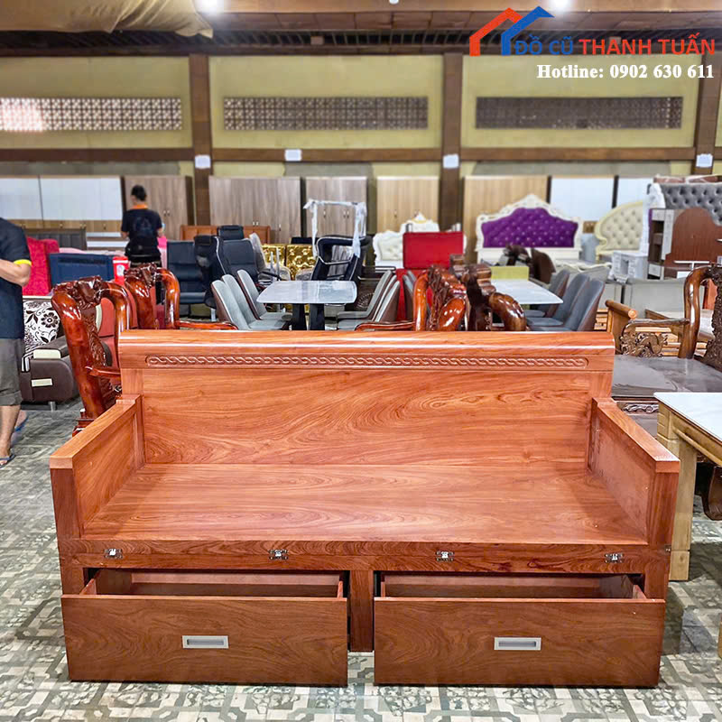 z6971957500029_96563c2050985d41cb0e271ef85bb430 Bộ Trường Kỷ Gỗ Hương Đá Vân Gỗ Đẹp Mắt Mới 99%