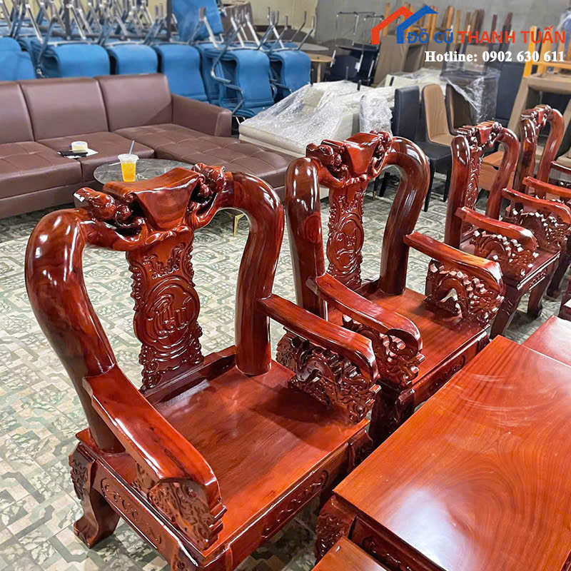 z6971958672135_925ca294c0b4562e06b0179c5a84bede Bộ Salon Gỗ Tay 12 Tràm Đào Sang Trọng Mới 99%