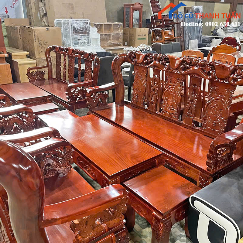 z6971958873423_795866657ae3ea718003ea4bf1fc51fd Bộ Salon Gỗ Tay 12 Tràm Đào Sang Trọng Mới 99%