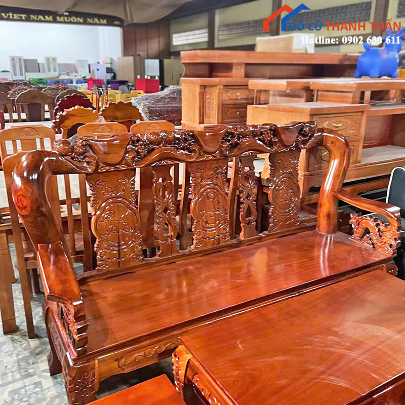 z6971958921080_2168bce51938b3e8215b7847199514d3 Bộ Salon Gỗ Tay 12 Tràm Đào Sang Trọng Mới 99%