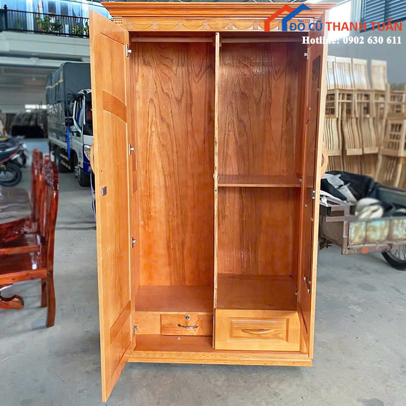 2c-2 Tủ Quần Áo Gỗ Thiết Kế 2 Cánh Mới 99% (Nhiều Mẫu)