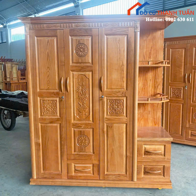3c-lien-ke-1 Tủ Quần Áo Gỗ Tự Nhiên 3 Cánh Mới 99% (Nhiều Mẫu)