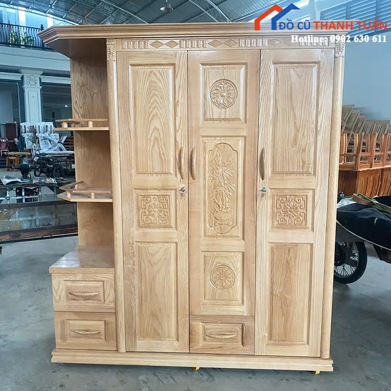 3c-lien-ke-4 Tủ Quần Áo Gỗ Tự Nhiên 3 Cánh Mới 99% (Nhiều Mẫu)