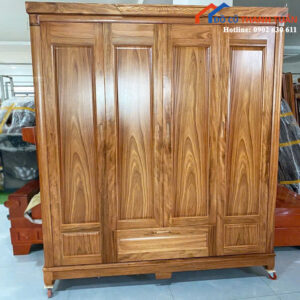 Tủ Quần Áo Gỗ 4 Cánh Bền Đẹp Mới 99% (Nhiều Mẫu)
