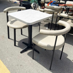 Bộ Bàn Ghế Cafe Cũ Lưng Bo Cong Hiện Đại (Nhiều Mẫu)