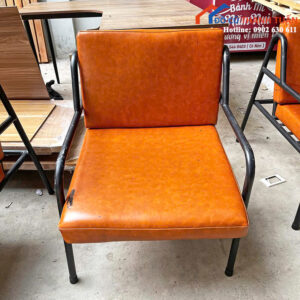 Ghế Cafe Đơn Cũ Khung Sắt Bọc Đệm Êm Ái (Nhiều Mẫu)