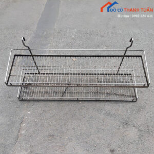 Kệ Inox Cũ Thiết Kế 2 Tầng Treo Tường Nhà Bếp