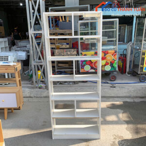 Kệ Trưng Bày Cũ 1M5x60CM Màu Trắng Nhiều Ngăn