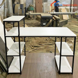 Bàn Làm Việc 1M2x1M Màu Trắng Liền Kệ Mới 99%