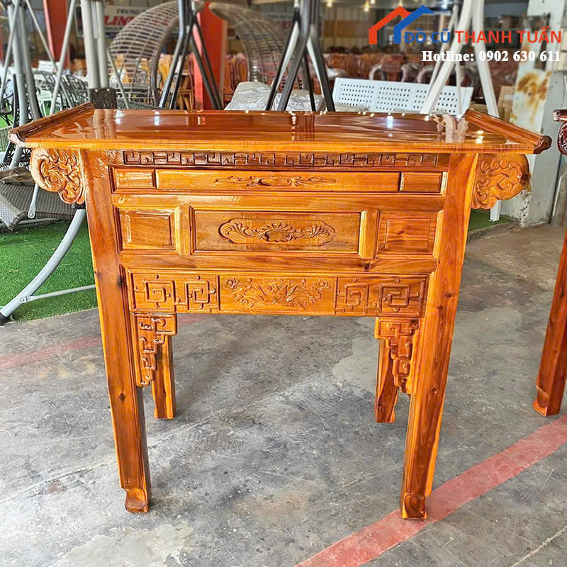 tu-tho-1 Tủ Thờ Gỗ Hoa Văn Cổ Điển Mới 99% (Nhiều Mẫu)
