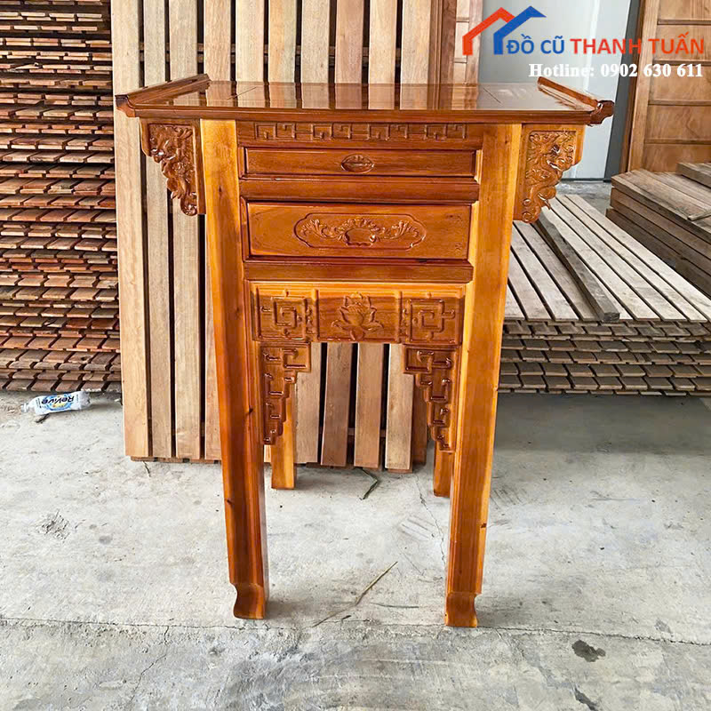 tu-tho-4 Tủ Thờ Gỗ Hoa Văn Cổ Điển Mới 99% (Nhiều Mẫu)