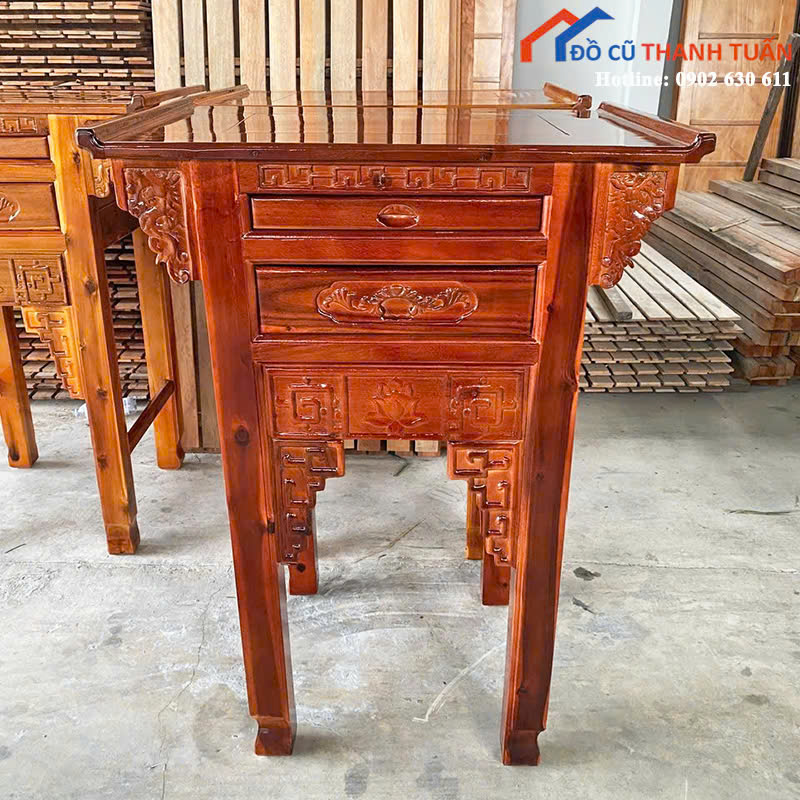 tu-tho-7 Tủ Thờ Gỗ Hoa Văn Cổ Điển Mới 99% (Nhiều Mẫu)
