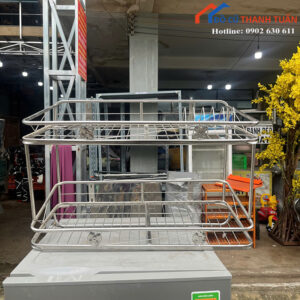 Kệ Inox Cũ 2 Tầng Treo Tường Nhà Bếp