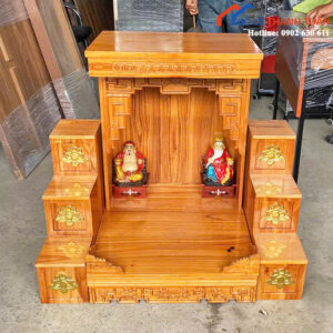 Bàn Thờ Thần Tài Cũ Gỗ Tự Nhiên Chạm Khắc Tinh Xảo
