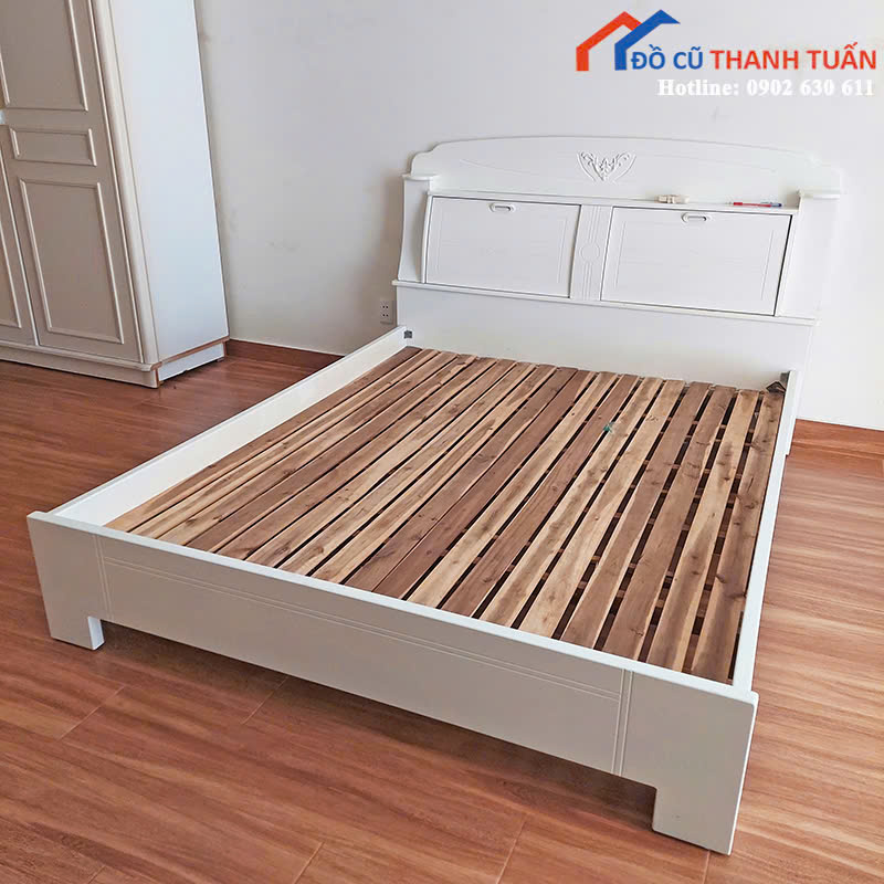 z6971160402143_3dba6fc47ed425faa05993e7a7b6a763 Giường Ngủ Gỗ Cũ 1M6x2M Màu Trắng Hiện Đại