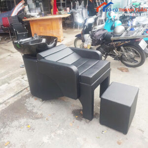 Giường Gội Đầu Cũ Màu Đen Kèm Ghế Phụ