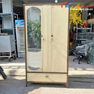 Tủ Quần Áo Cũ Thiết Kế 2 Cánh Có Gương Soi