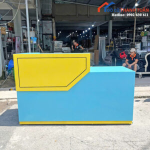 Quầy Lễ Tân Cũ 1M6x2M Màu Xanh Nổi Bật