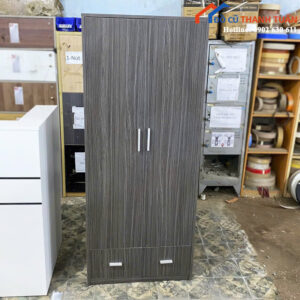 Tủ Quần Áo 1M7x70CM Màu Xám 2 Cánh Mới 99%