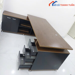 Bàn Giám Đốc Cũ 1M9x80CM Góc Chữ L Màu Nâu