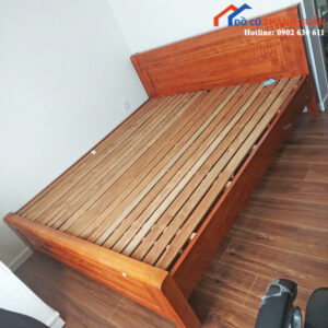 Giường Ngủ Gỗ Cũ 1M8x2M Thiết Kế Chắc Chắn