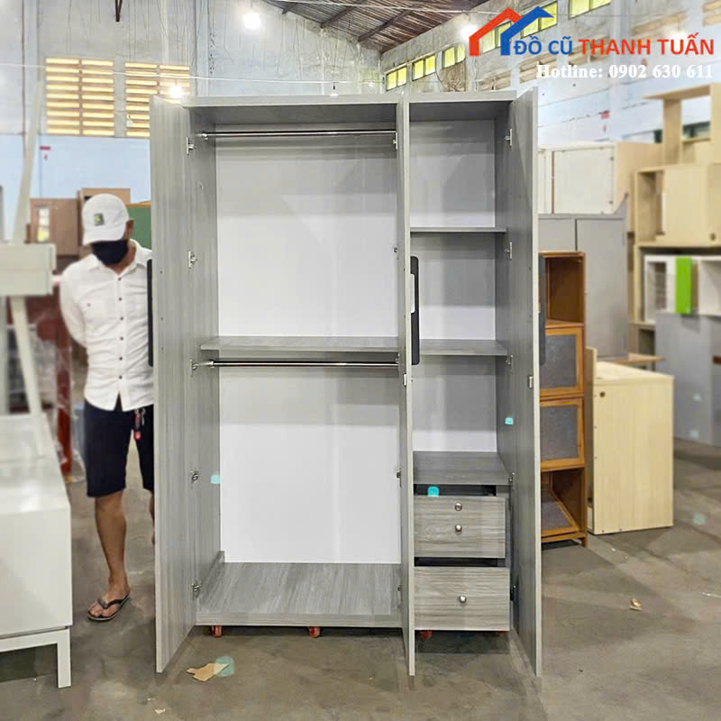 z6996974233143_1ba5ffa119c1418eb63eae8b2cd94d13 Tủ Quần Áo 3 Cánh Nhiều Ngăn Mới 99% (Nhiều Mẫu)