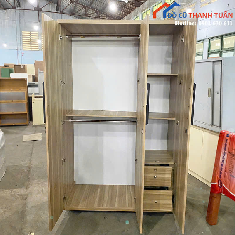 z6997144411265_f59538c68312d9b6a32953b5cf508319 Tủ Quần Áo 3 Cánh Nhiều Ngăn Mới 99% (Nhiều Mẫu)