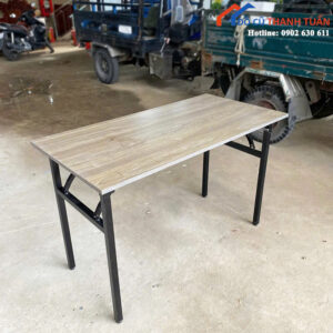 Bàn Làm Việc Cũ Chân Sắt Gấp Gọn Tiện Lợi