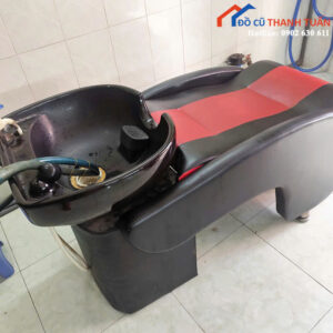 Giường Gội Đầu Cũ Bọc Da Đen Đỏ Sang Trọng