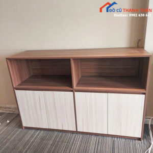 Tủ Hồ Sơ Cũ 1M54x1M Màu Nâu Phối Trắng Hiện Đại