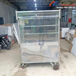 Quầy Bán Hàng Cũ 1M2x60CM Thiết Kế Kính Trong Suốt