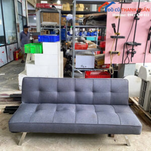 Sofa Bed Cũ Bọc Vải Màu Xám Sang Trọng