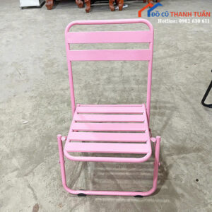 Ghế Cafe Cũ Khung Sắt Thiết Kế Nhỏ Gọn