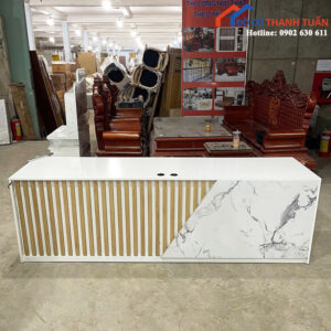 Quầy Lễ Tân Cũ 2M4 Có Đèn Led Thiết Kế Sang Trọng