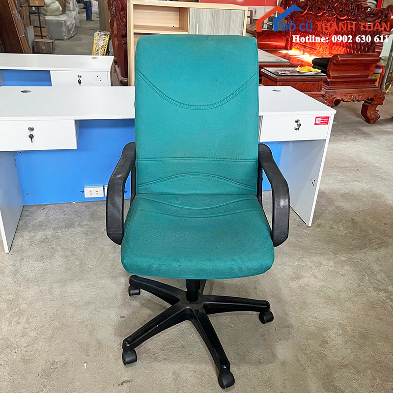 z7024893741948_8eafeab570d8e345335f2f5b8f3096f1 Ghế Văn Phòng Cũ Dinh Phú Màu Xanh Có Tay Vịn