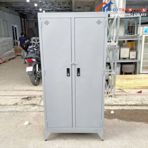 Thanh Lý Tủ Locker Thiết Kế 2 Cánh Màu Xám Mới 99%