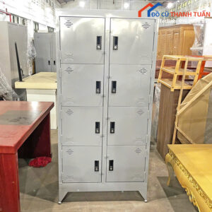 Thanh Lý Tủ Locker Màu Xám Thiết Kế 8 Ngăn Mới 99%